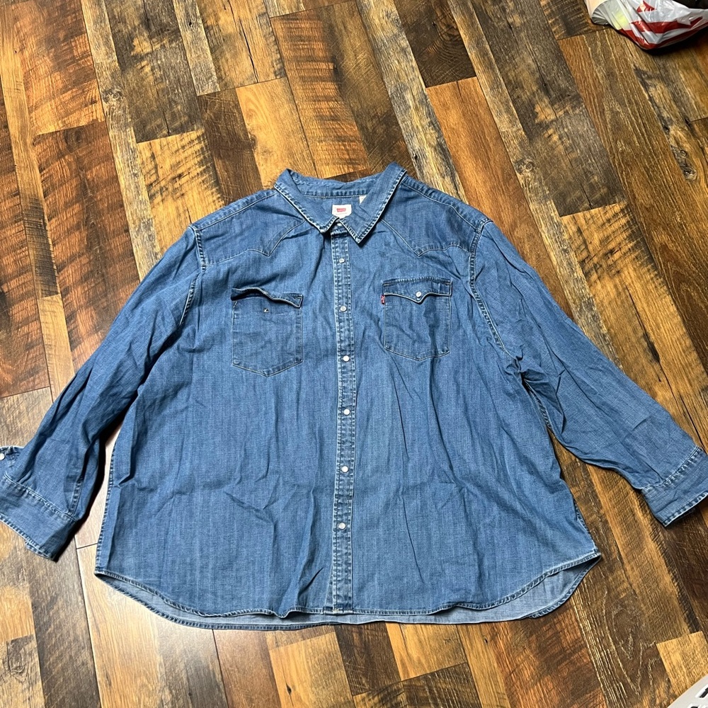 Levi's Blue Denim Button-Down Shirt